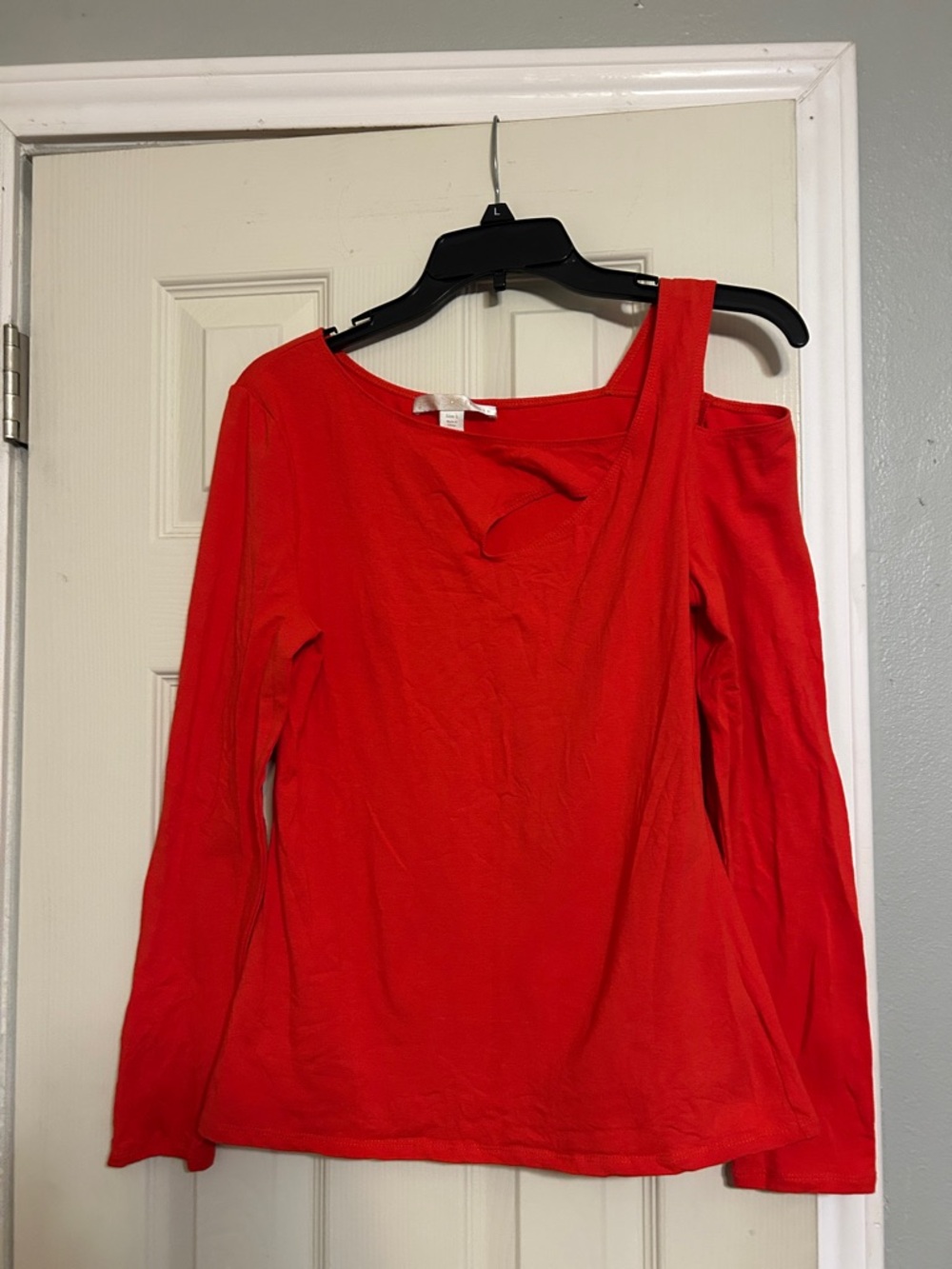 2/$30 Boston Proper orange cold shoulder top